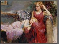 Pino Daeni - Impression oil painting.